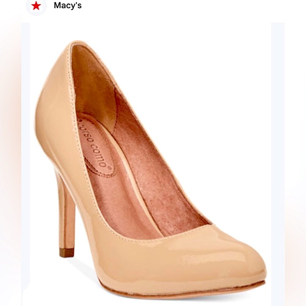 NWT Corso Como Patent Leather Beige pump sz 8
